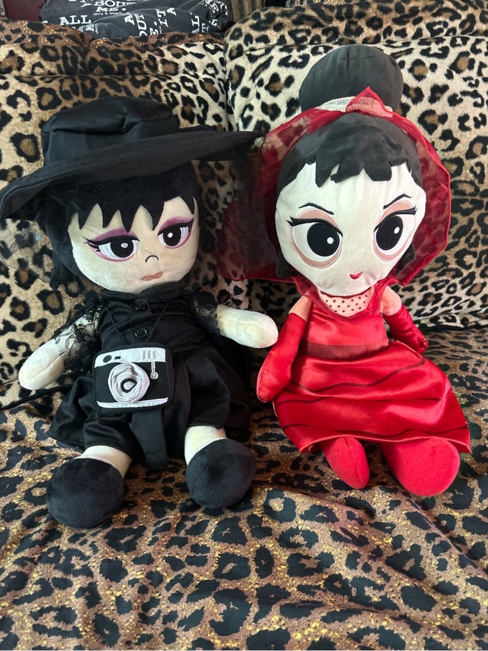 Beetlejuice Lydia Deetz Plush Dolls Set of 2 Funko Spirit Halloween Red Black - Picture 3 of 11